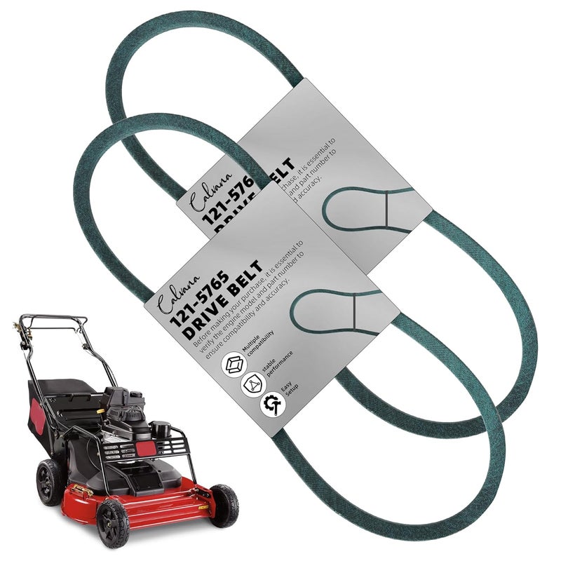 Calvana (2-Pack) 121-5765 Drive Belt, Kevlar Cord, Compatible with 30" Toro Lawn Mower, Exmark Mower, Toro TimeMaster 30, Models20200, 20199, 20975, 20976, 20977, 20978, 22205TE, 22210, 30 1/2" x 1/2" - Image 1